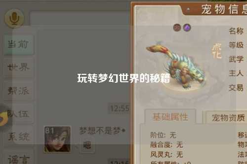 玩轉夢(mèng)幻世界的秘籍