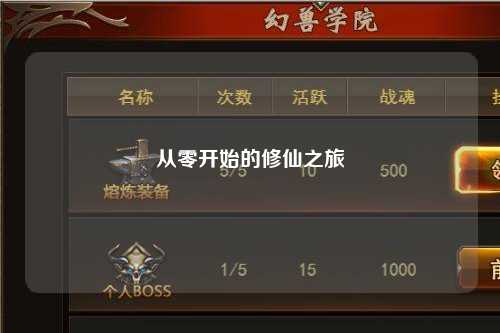 從零開(kāi)始的修仙之旅