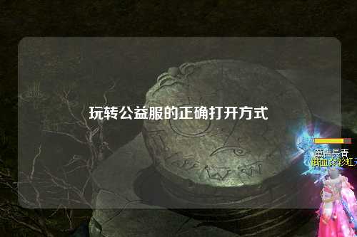 玩轉公益服的正確打開(kāi)方式