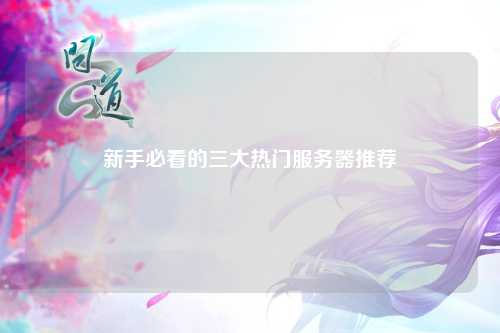 新手必看的三大熱門(mén)服務(wù)器推薦