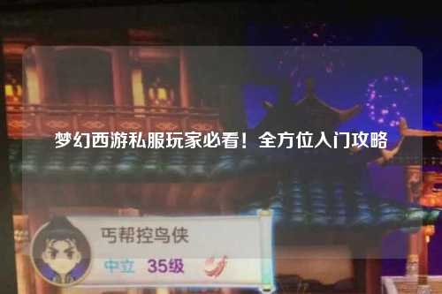 夢(mèng)幻西游私服玩家必看！全方位入門(mén)攻略