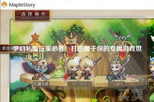 夢(mèng)幻私服玩家必看！打造屬于你的專(zhuān)屬游戲世界