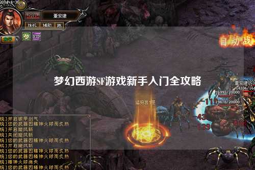 夢(mèng)幻西游SF游戲新手入門(mén)全攻略